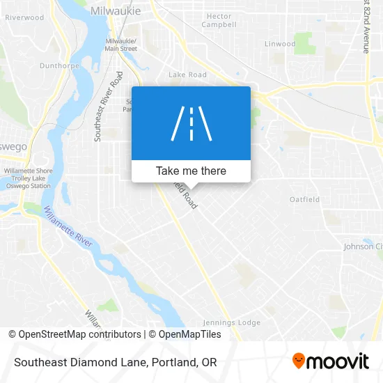 Southeast Diamond Lane map