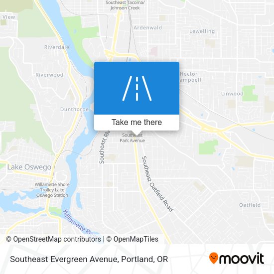 Mapa de Southeast Evergreen Avenue