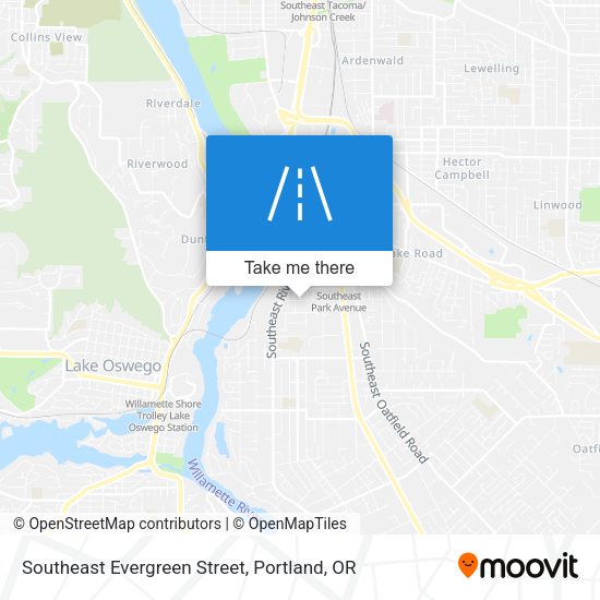 Mapa de Southeast Evergreen Street