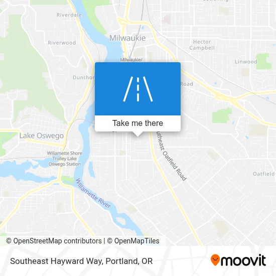 Southeast Hayward Way map