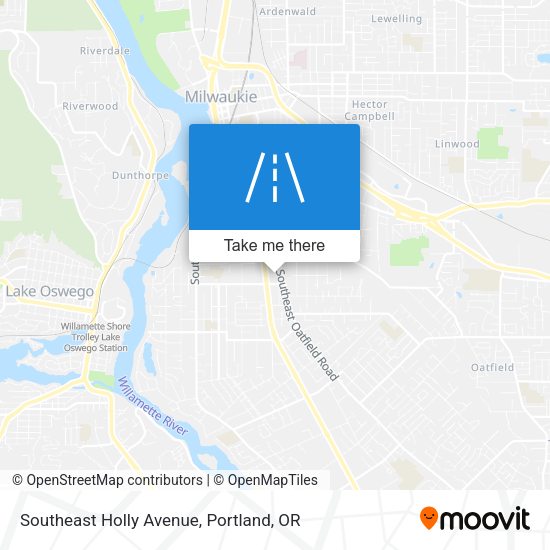 Southeast Holly Avenue map