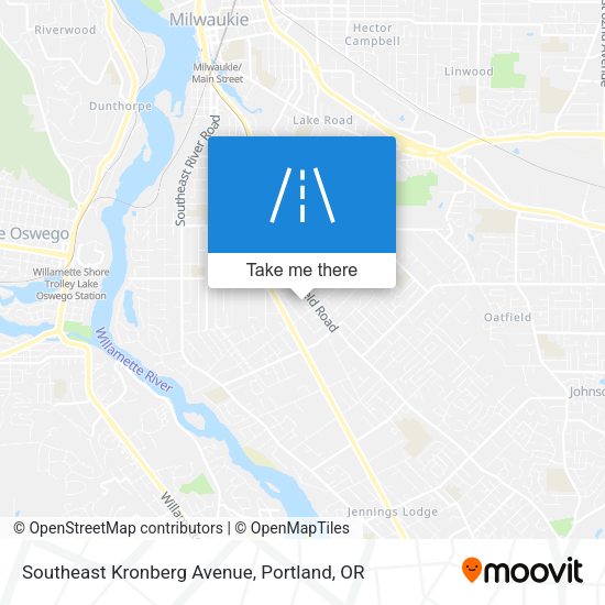 Southeast Kronberg Avenue map