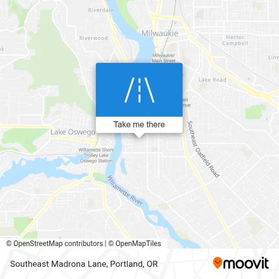 Southeast Madrona Lane map