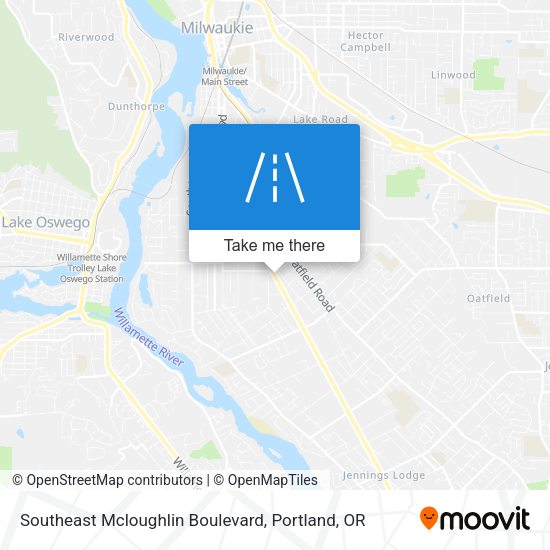 Southeast Mcloughlin Boulevard map