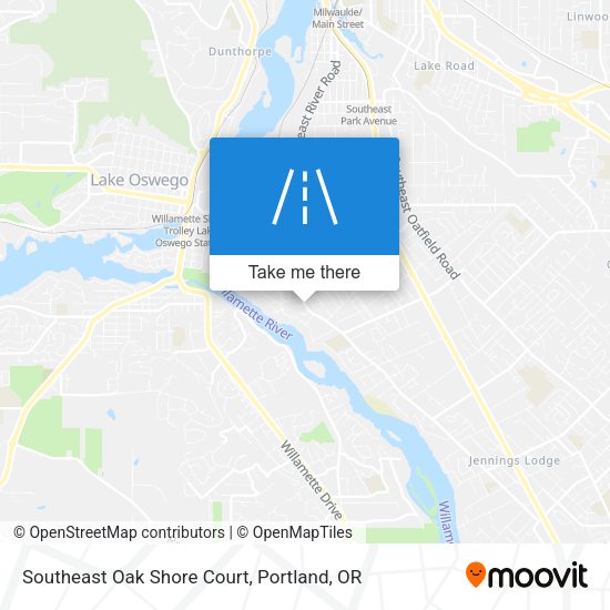 Mapa de Southeast Oak Shore Court