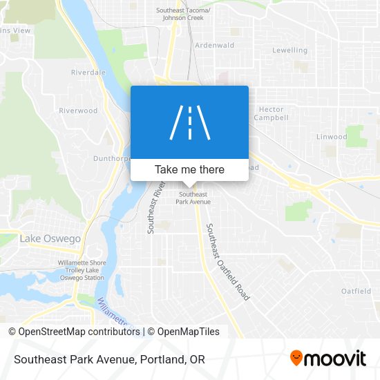 Southeast Park Avenue map
