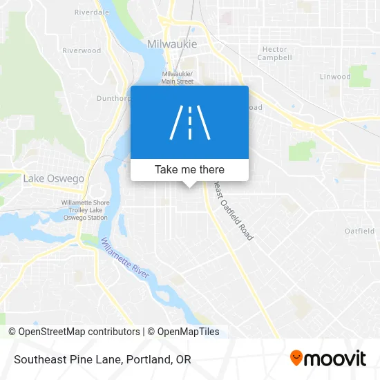 Southeast Pine Lane map