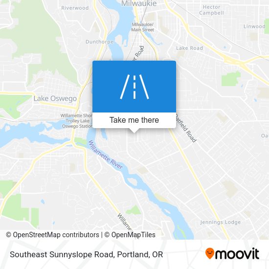 Southeast Sunnyslope Road map