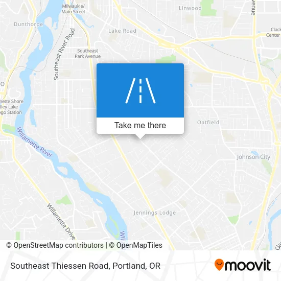 Southeast Thiessen Road map