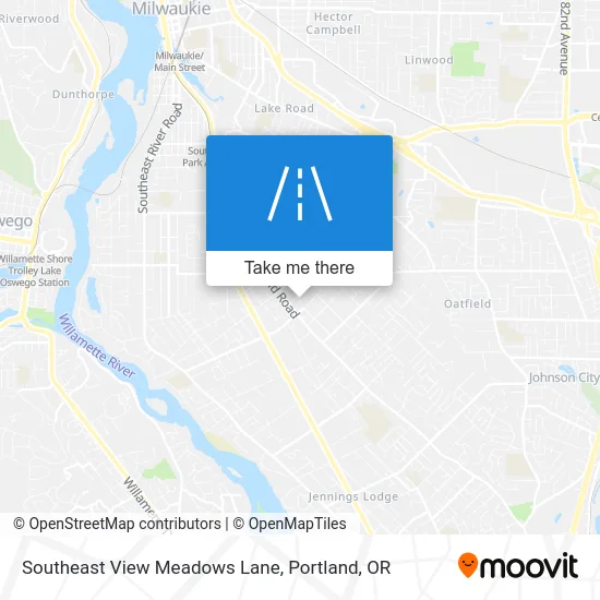 Southeast View Meadows Lane map