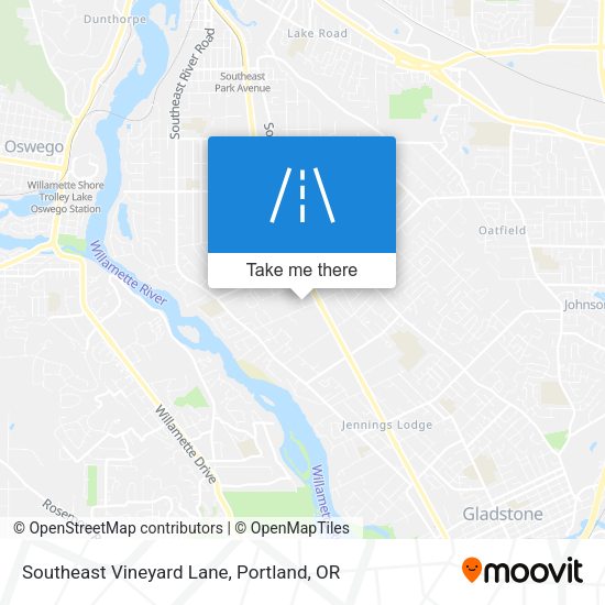 Southeast Vineyard Lane map