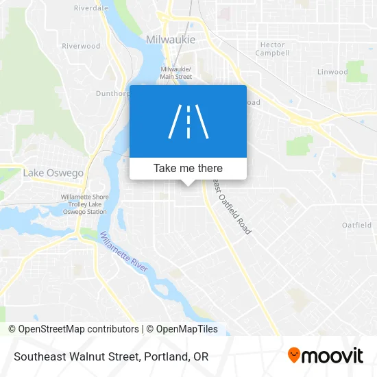 Southeast Walnut Street map