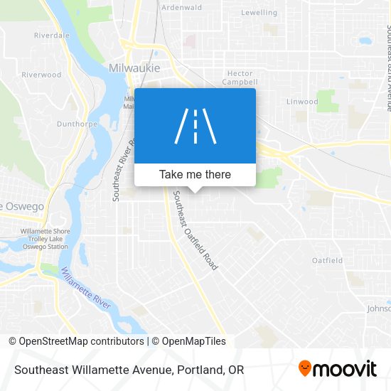 Southeast Willamette Avenue map