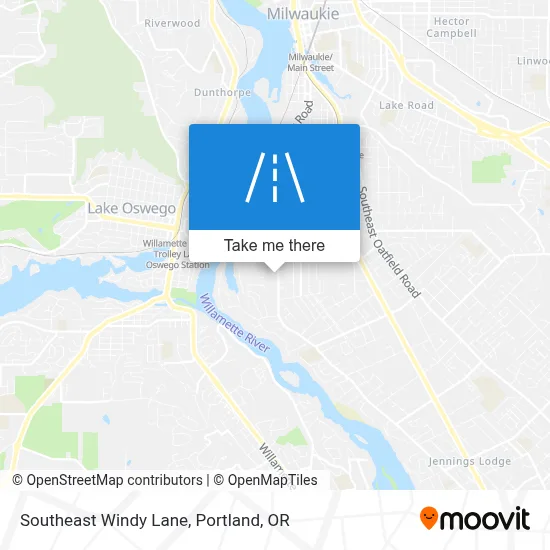 Southeast Windy Lane map