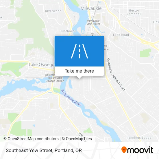 Southeast Yew Street map