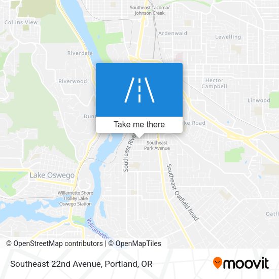 Southeast 22nd Avenue map