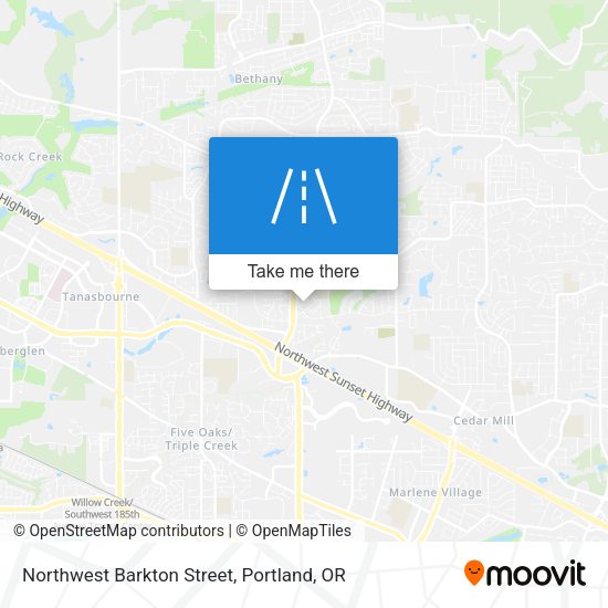 Northwest Barkton Street map