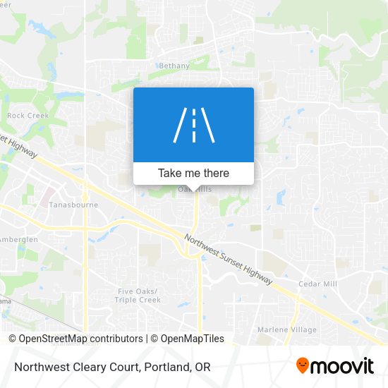 Northwest Cleary Court map