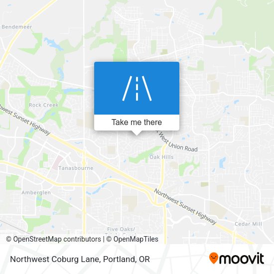 Mapa de Northwest Coburg Lane