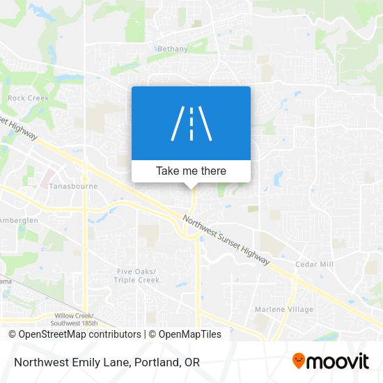 Northwest Emily Lane map