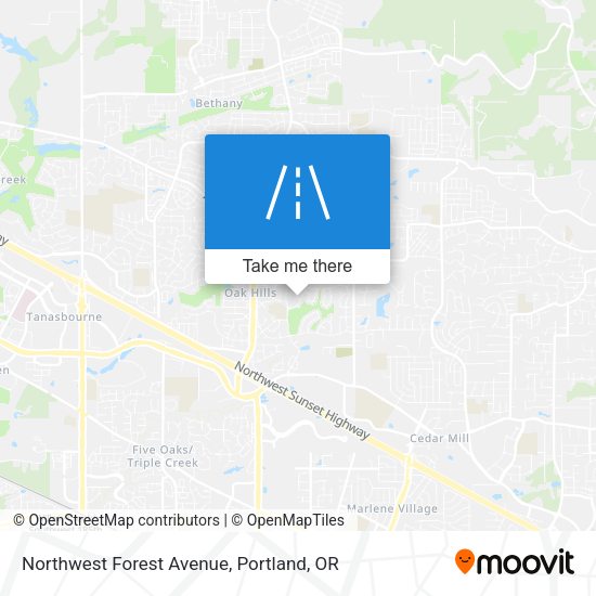 Northwest Forest Avenue map