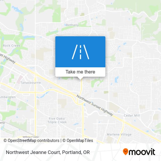 Northwest Jeanne Court map