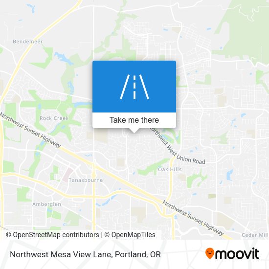 Mapa de Northwest Mesa View Lane