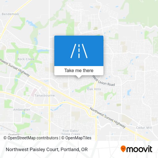 Northwest Paisley Court map