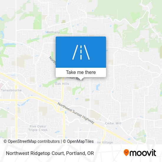 Northwest Ridgetop Court map