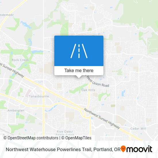 Northwest Waterhouse Powerlines Trail map