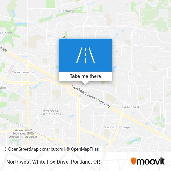 Northwest White Fox Drive map