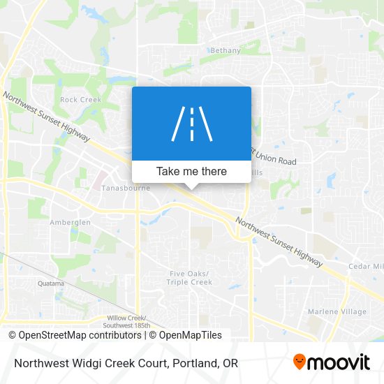Northwest Widgi Creek Court map