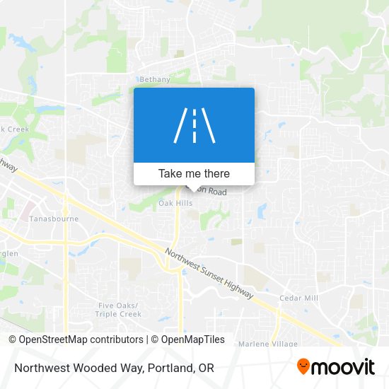 Northwest Wooded Way map