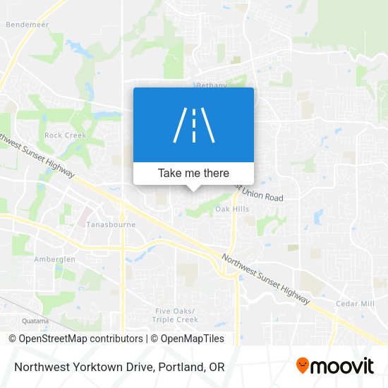 Northwest Yorktown Drive map