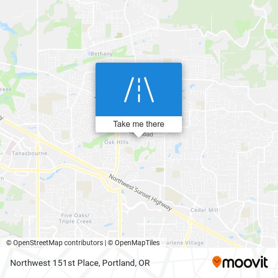 Mapa de Northwest 151st Place