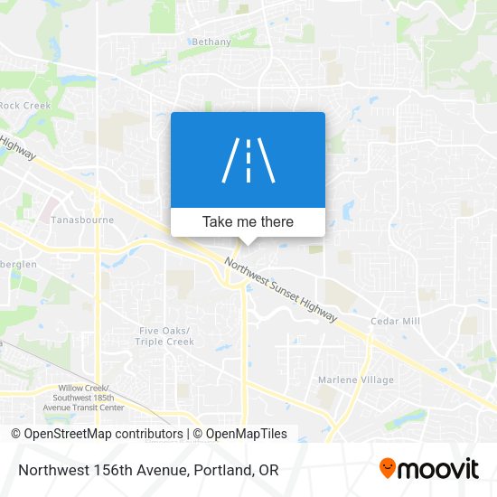 Northwest 156th Avenue map