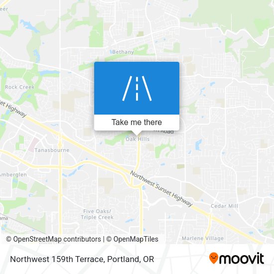 Northwest 159th Terrace map