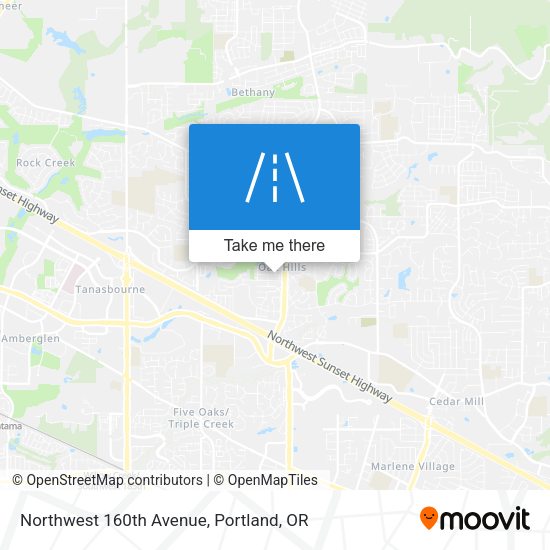 Mapa de Northwest 160th Avenue
