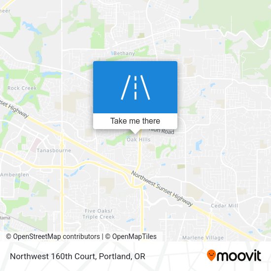 Northwest 160th Court map