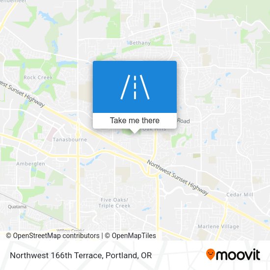 Northwest 166th Terrace map