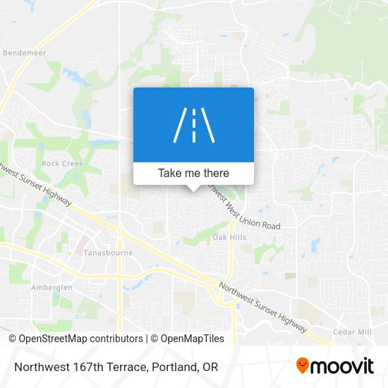 Northwest 167th Terrace map
