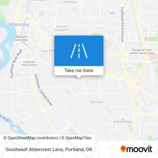 Southeast Aldercrest Lane map