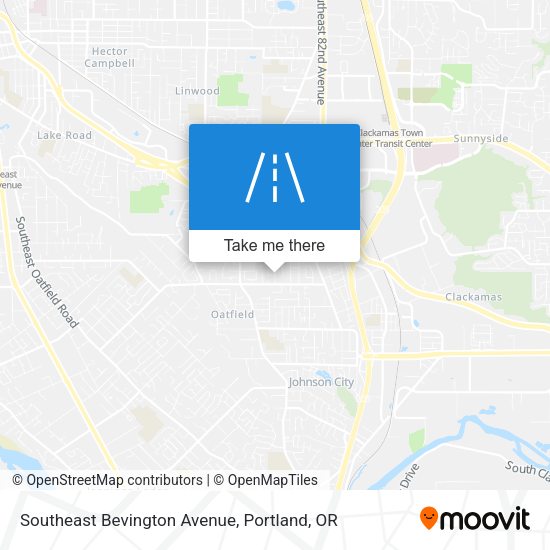 Southeast Bevington Avenue map
