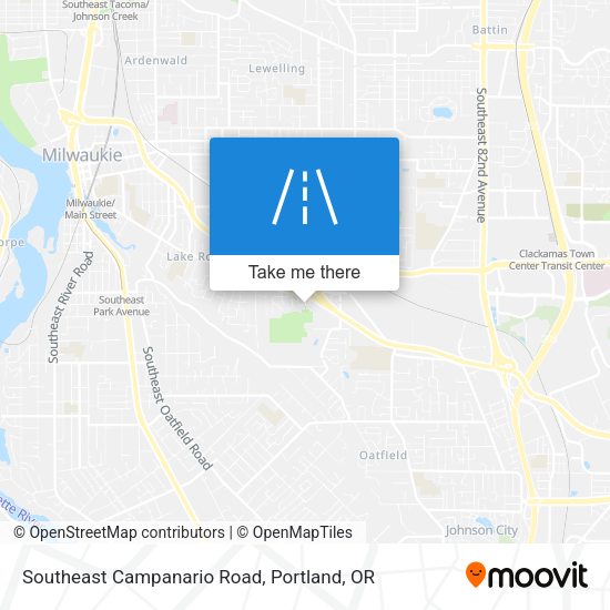 Southeast Campanario Road map
