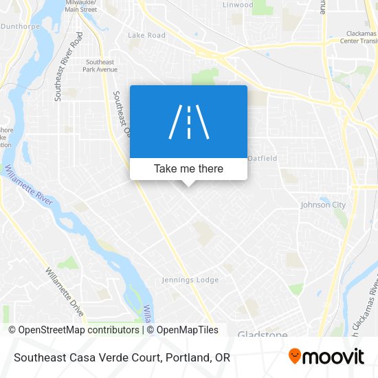 Southeast Casa Verde Court map