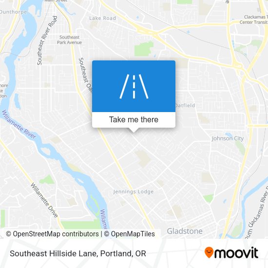 Mapa de Southeast Hillside Lane