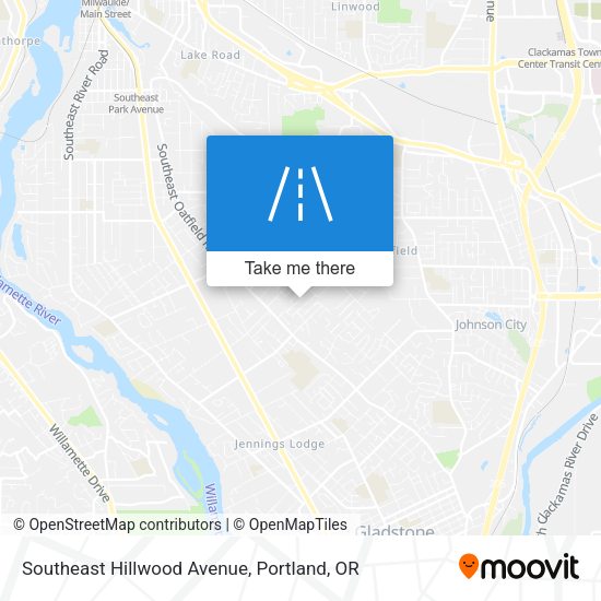 Mapa de Southeast Hillwood Avenue