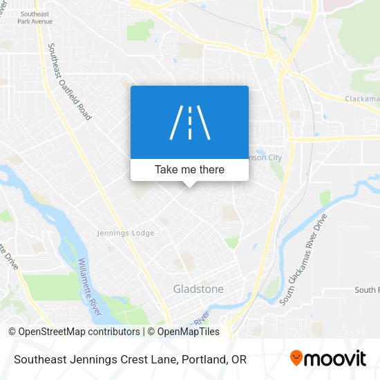 Mapa de Southeast Jennings Crest Lane