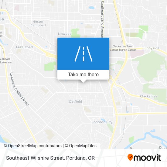 Southeast Wilshire Street map