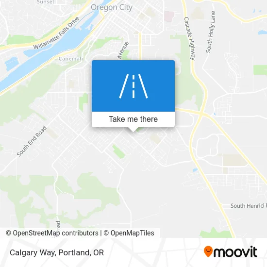 Calgary Way map